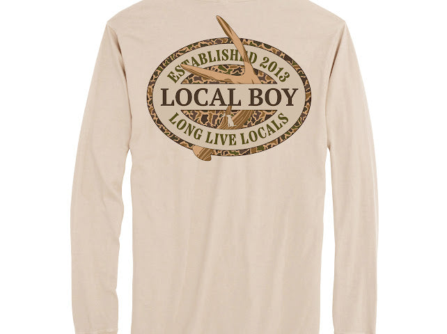 OLD SCHOOL ANTLER OVAL LS TEE