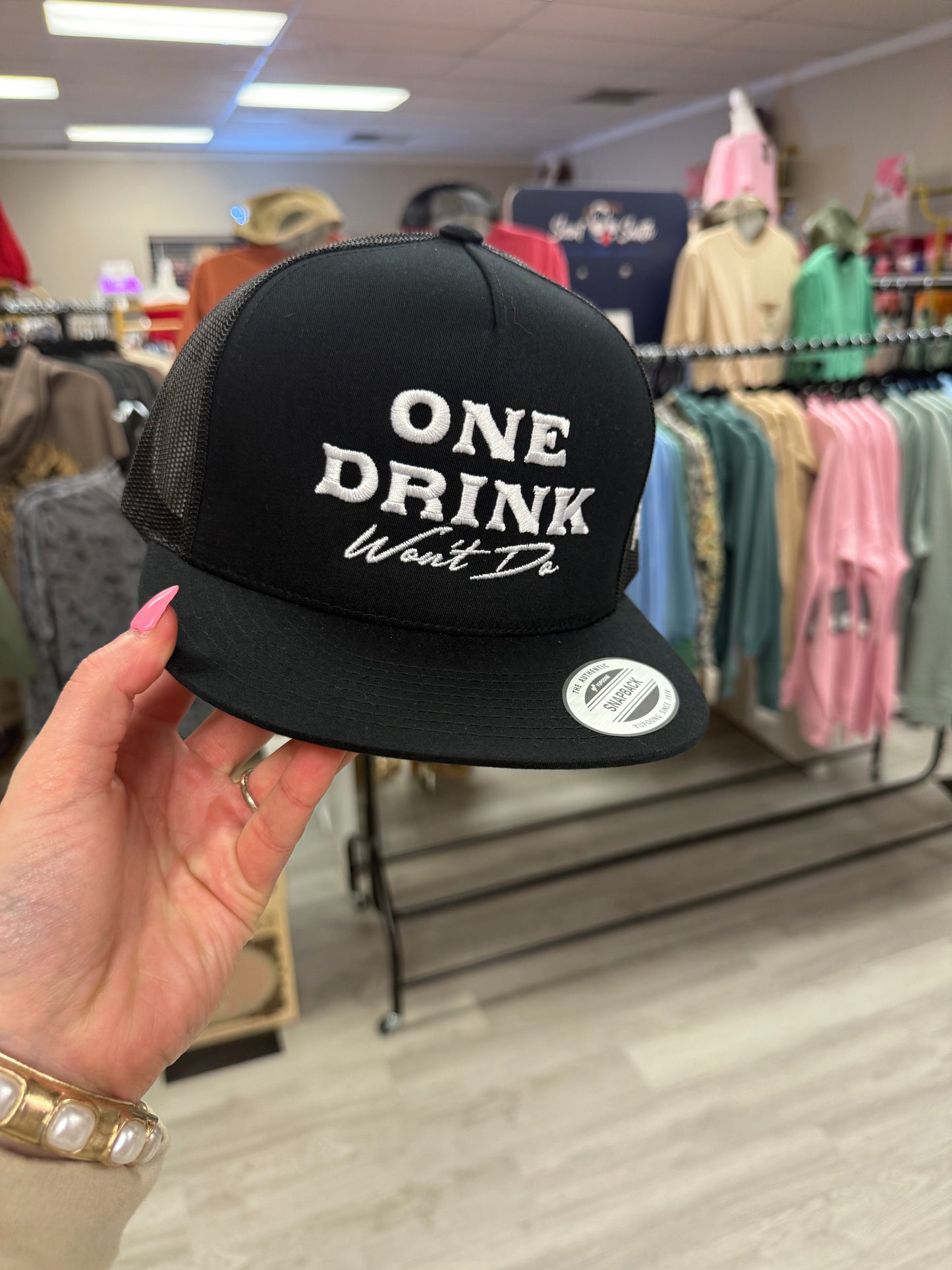 ONE DRINK WON’T DO/BLACK
