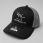 EMBROIDERED TRUCKER HAT BLACK/CHARCOAL