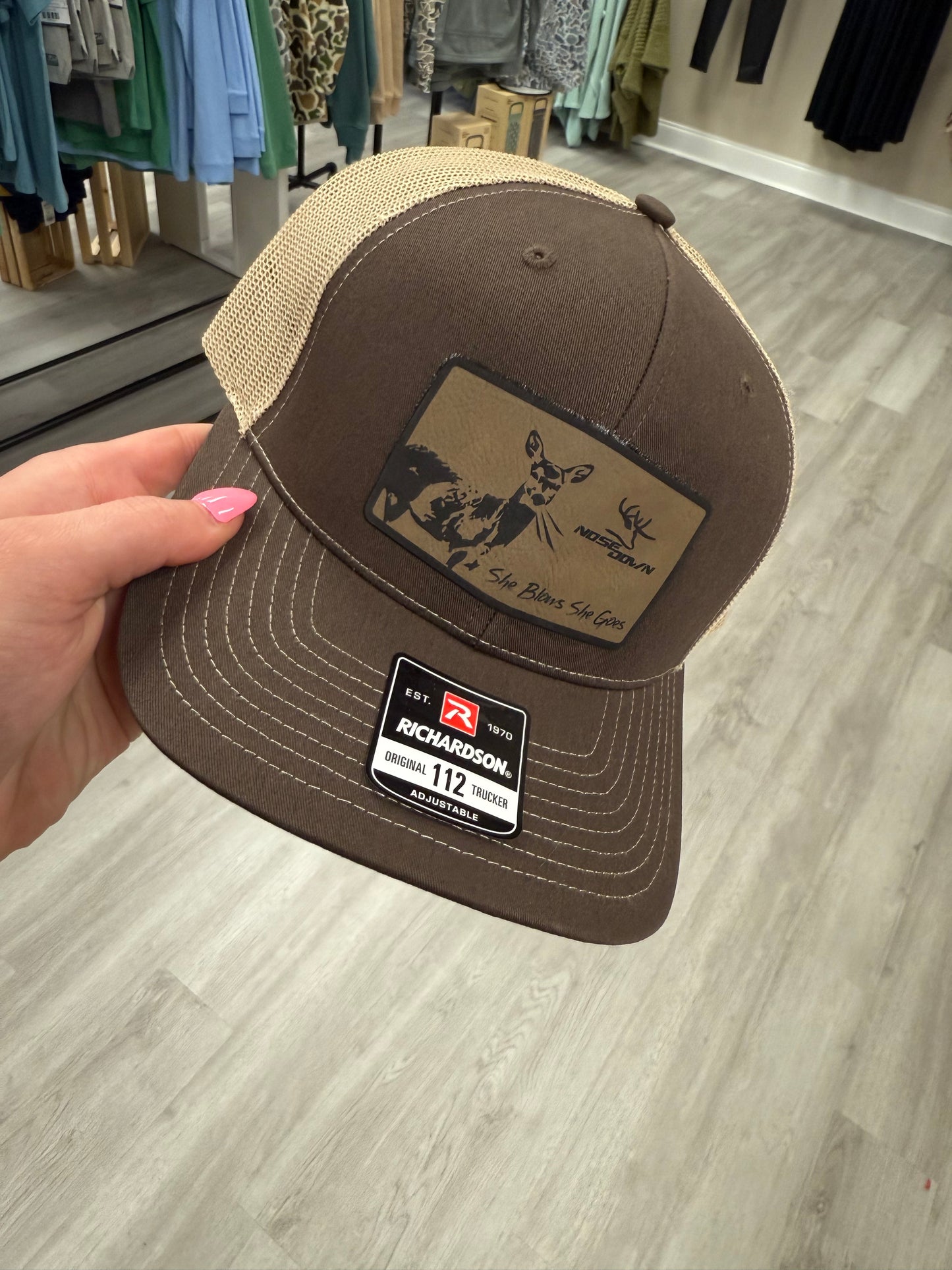 SHE BLOWS SHE GOES BROWN KHAKI HAT