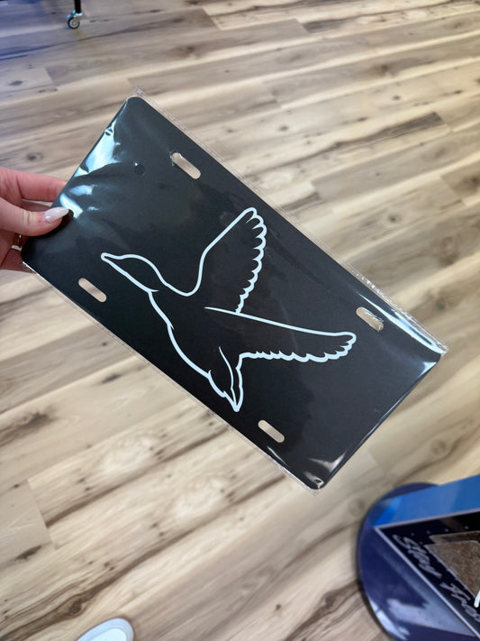 SS LICENSE PLATE BLACK MALLARD