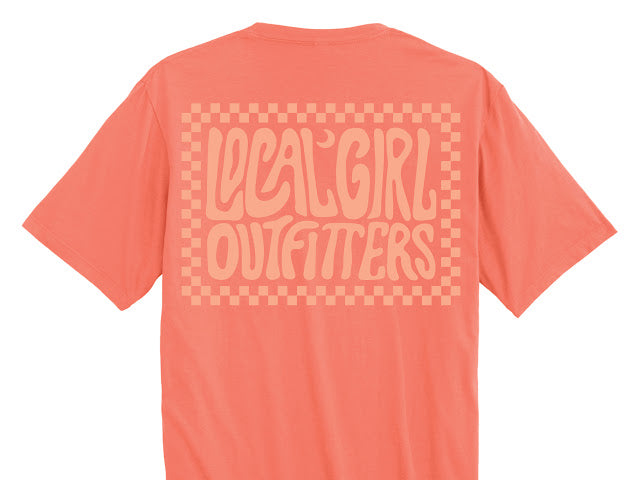 LG YOUTH CHECKERED CHARM TEE