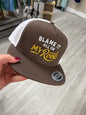 BLAME IT ALL ON MY ROOTS BRWN MHC HAT