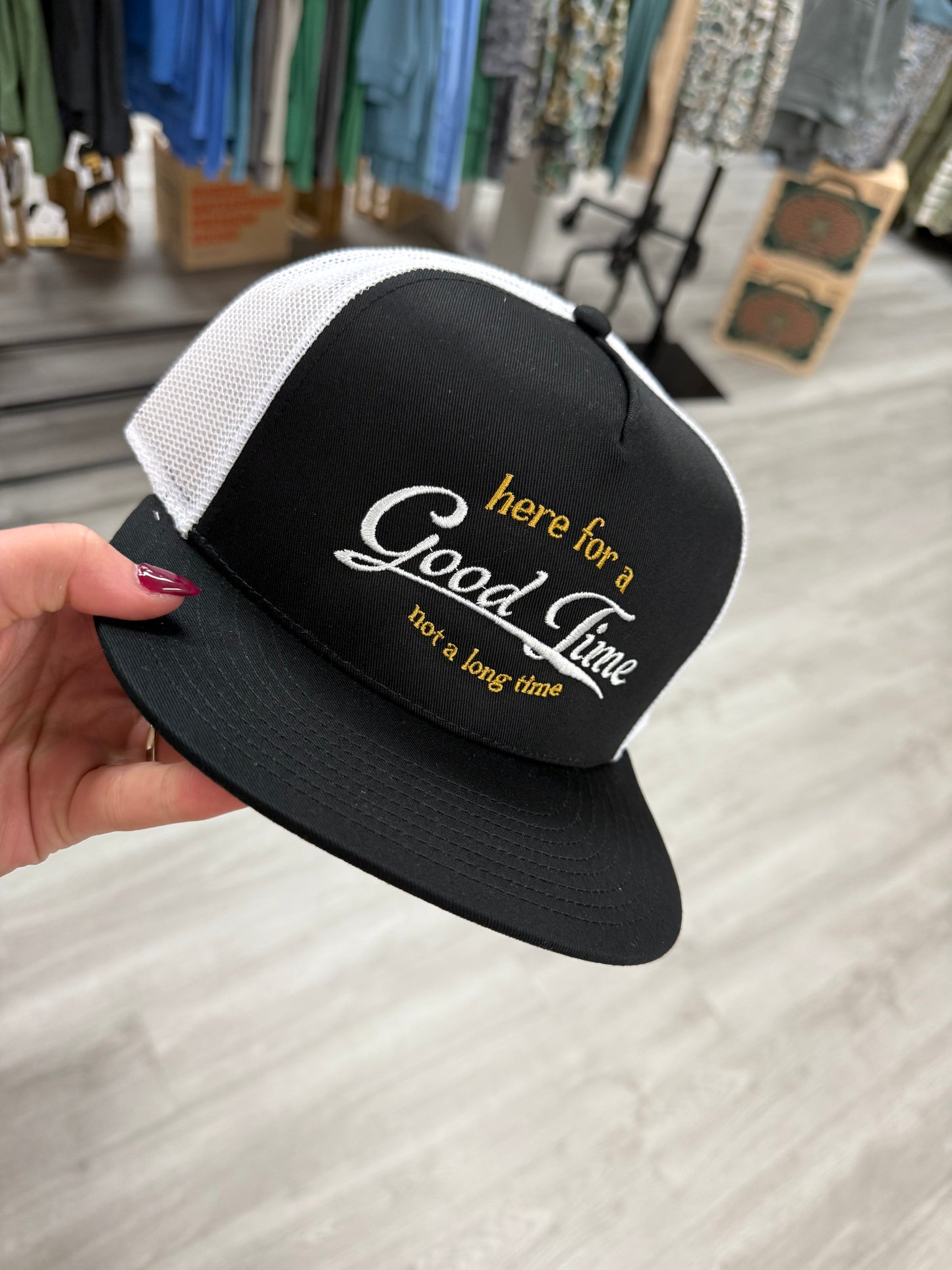 HERE FOR A GOOD TIME/MAD HATTER HAT