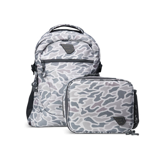 BURLEBO BACKPACK AND LUNCH BOX WHITE CAMO
