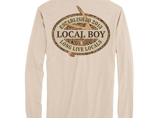 OLD SCHOOL ANTLER OVAL LS TEE