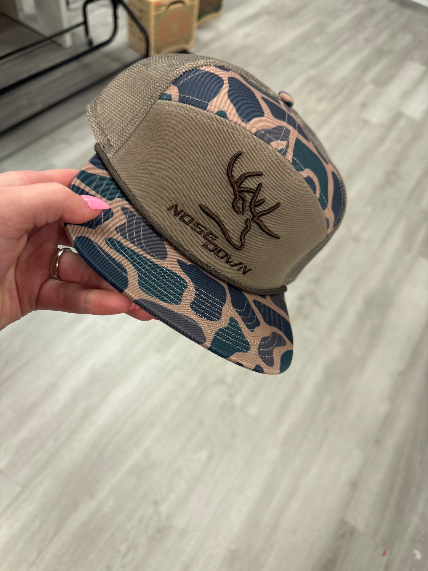 7 PANEL DUCK CAMO EMBROIDERED WC HAT