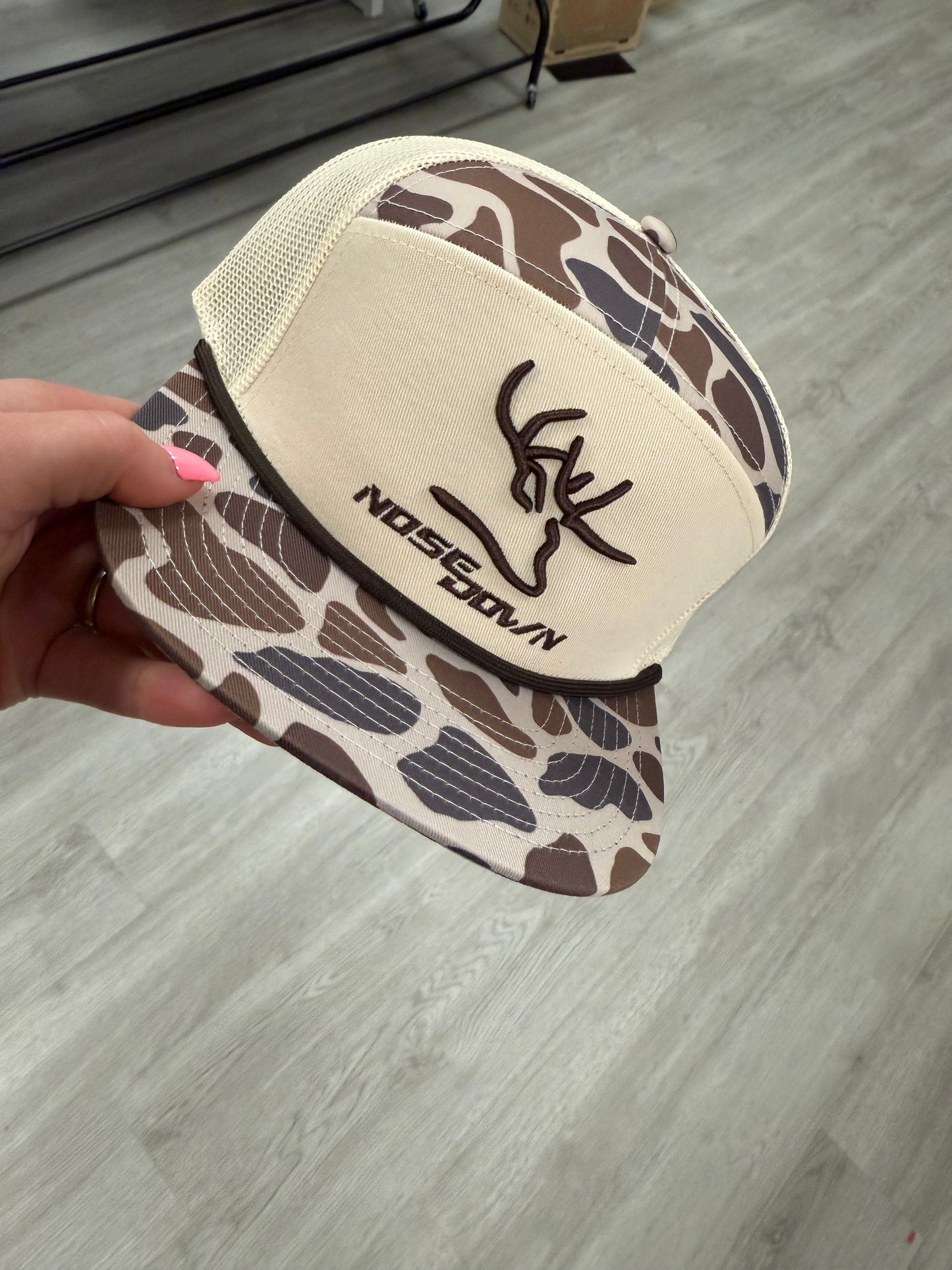 7 PANEL DUCK CAMO EMBROIDERED WOC HAT