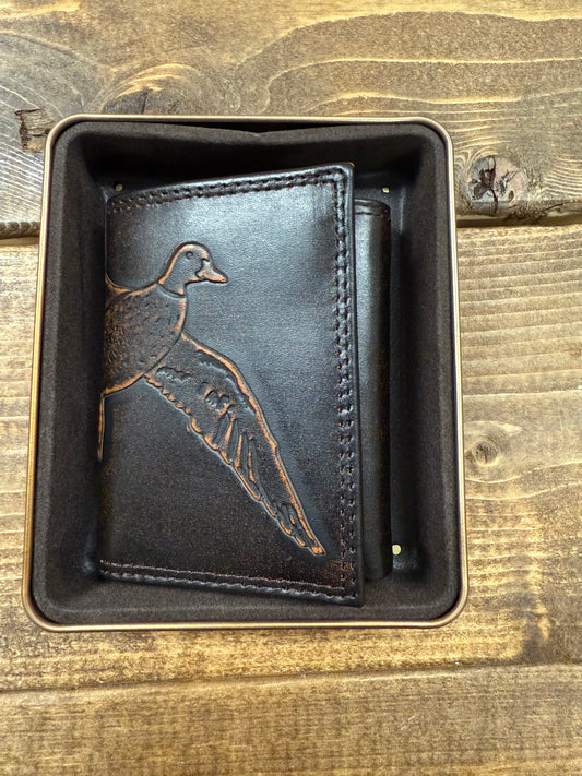 MALLARD LEATHER TRIFOLD WALLET