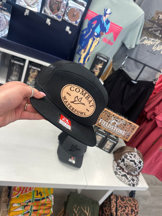 7 PANEL BLK LEGACY PATCH HAT